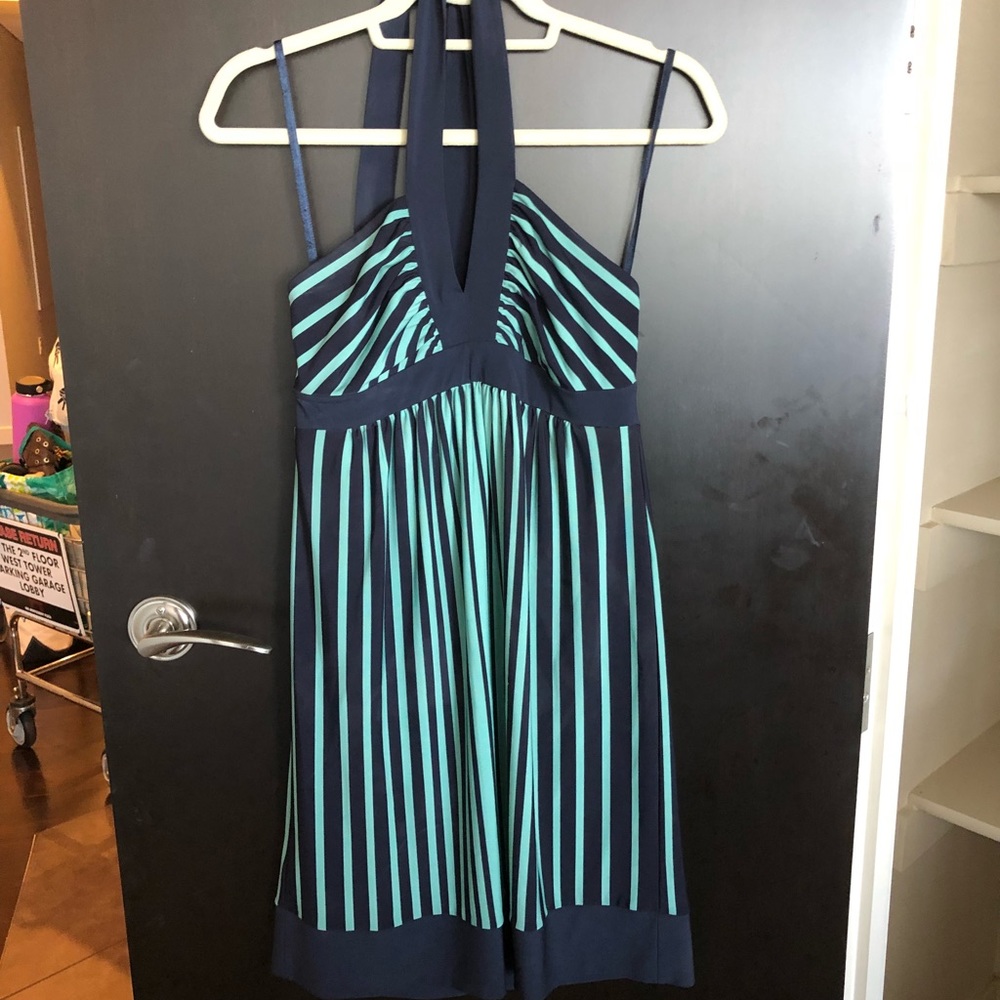 Striped halter BCBGMaxazria dress